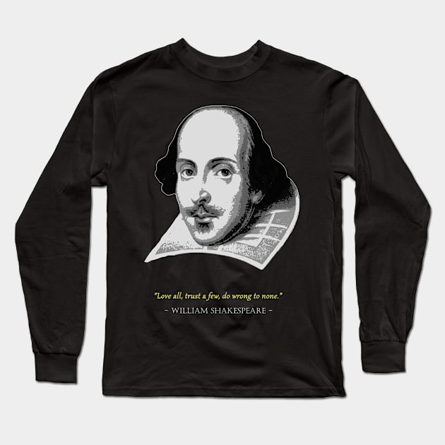 William Shakespeare Quote Long Sleeve T-Shirt by Nerd_art